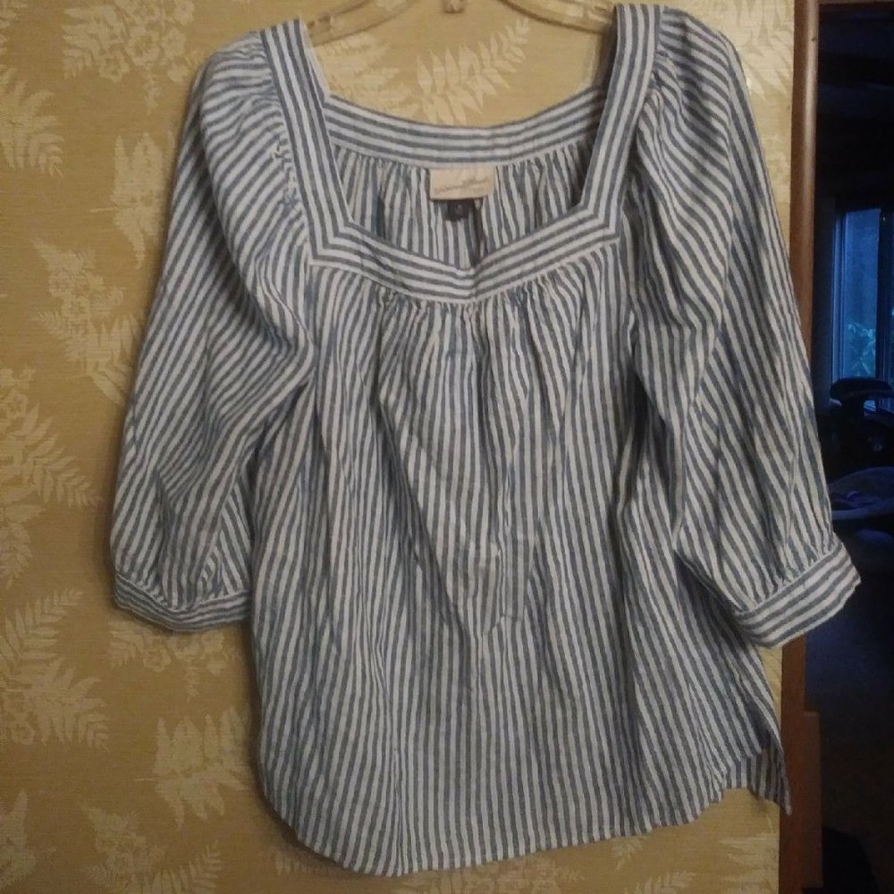 Universal Thread Blue White Blouse - image 1